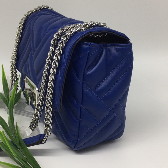 MICHAEL KORS Flap Peyton MD Quilted Shldr Cobalt - Picture 3 of 8